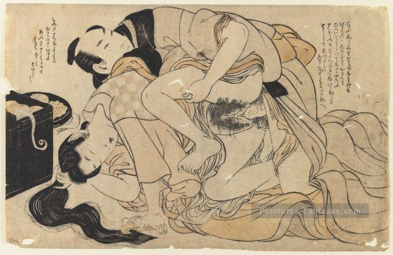 couple amoureux 1803 1 Kitagawa Utamaro ukiyo e Bijin GA Peintures à l'huile